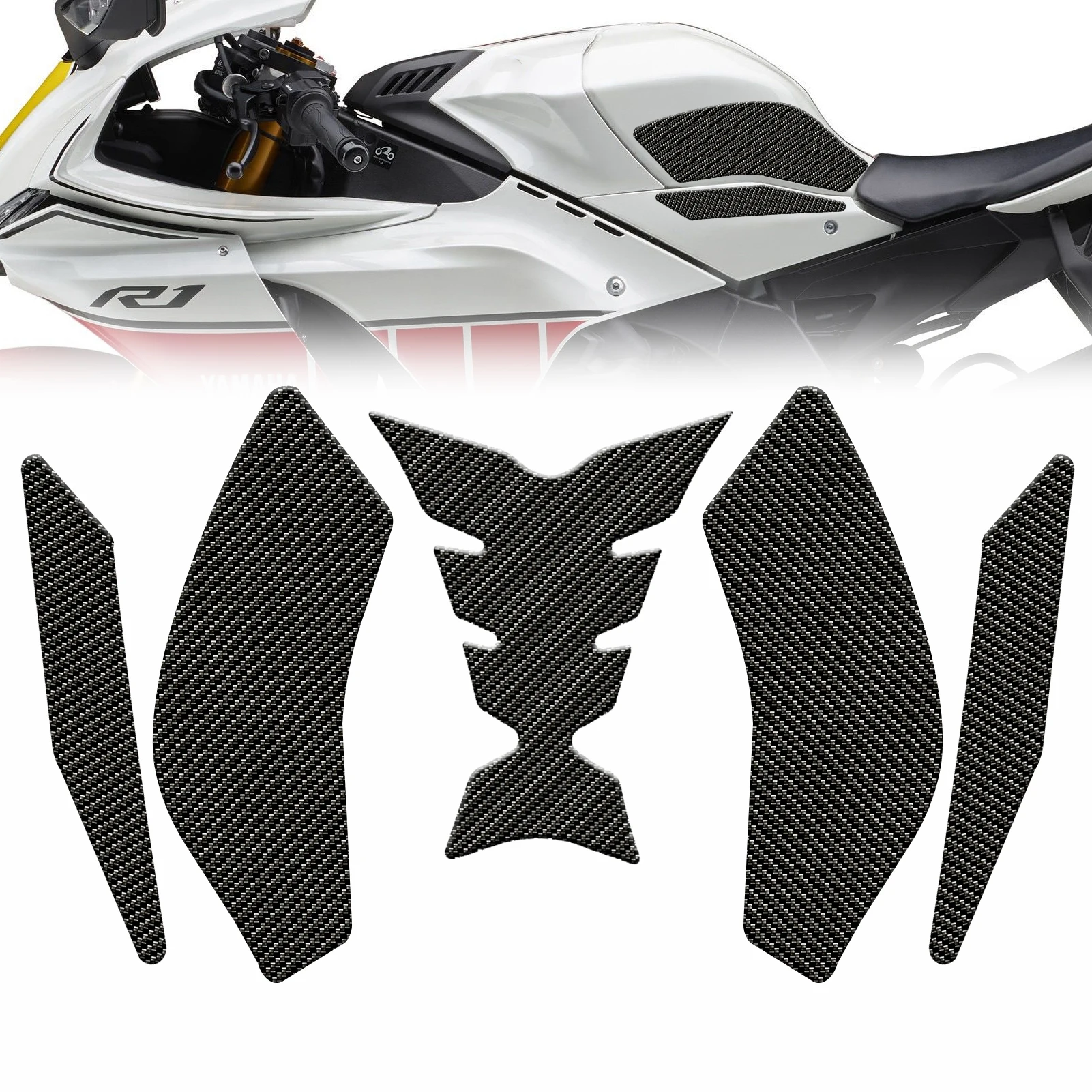 YZF R1 Anti Slip Fuel Tank Stickers Gas Cap Oil Protect Pad For Yamaha YZFR1 YZF-R1 2015-2024 2023 Motorcycle Accessories