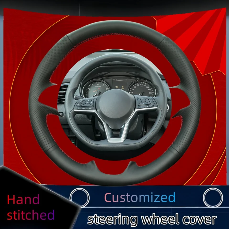 

Hand-stitched Microfiber Leather Car Steering Wheel Cover For Nissan X-Trail 2025 Auto Interior Car Accessories