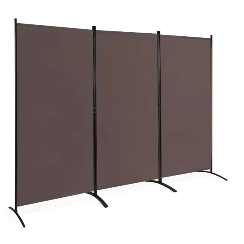 3 Panel Folding Privacy Screen with Steel Frame Decorative Waterproof Sunshade Room Divider Partition