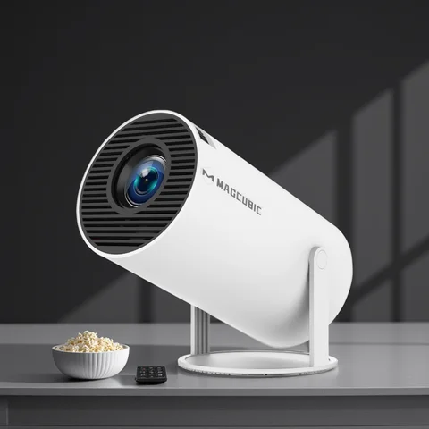 Projecteur Magcubic Android 14 8K 1280*720P HY300 Pro + double Wifi 290ANSI 180 ° Projecteur portable extérieur flexible pour cinéma BT5.0