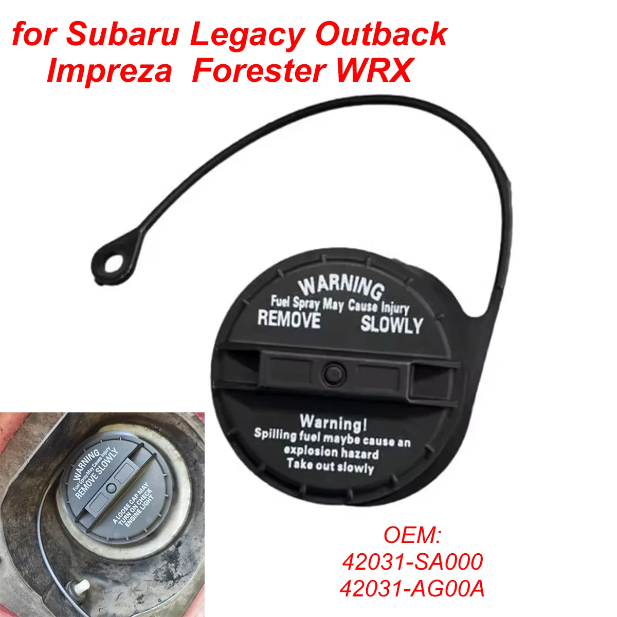 42031-SA000 for Subaru Legacy Outback Impreza WRX STI Forester Tribeca Baja Car Inner Fuel Tank Cap Cover