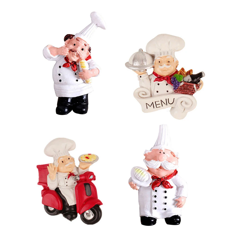 Multiple Styles Cartoon Creative 3D Bread Chef Message Home Decor Fridge Magnet Refrigerator Decoration Gift For Kitchen Sticker