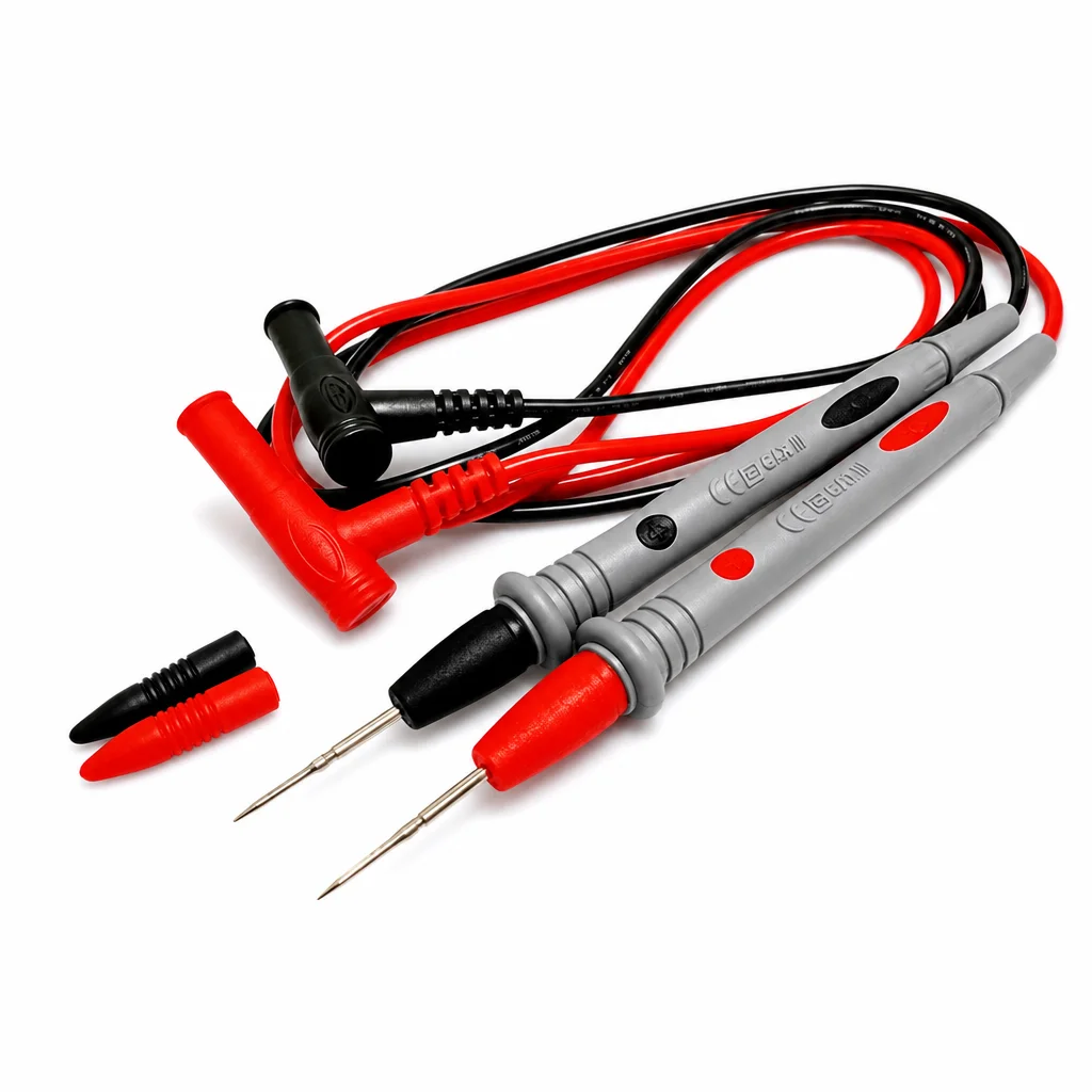 1 Pair Digital Multimeter Probe PVC Wire Needle-Tip Universal Test Leads with Alligator Clip for LED Tester Multimetro