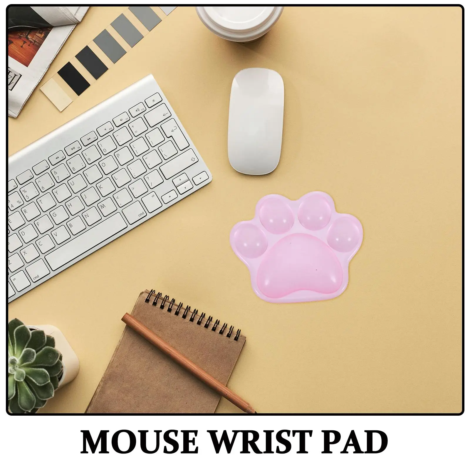 Claw Wrist Pad Mouse Three-dimensional for Cushion Computer Rest Pink