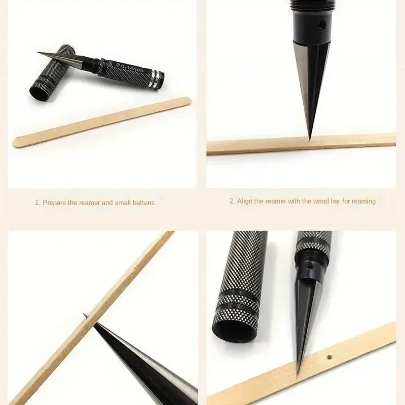 Chrome Hand Boring Drill Bit Set DIY Woodworking Craft Making Model Reamer Shell Precision Drilling Universal Hole Expander Tool