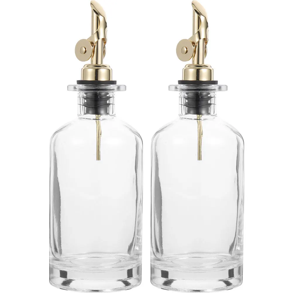 

2Pcs Automatic Oil Dispenser Glass Bottles Multipurpose Olive Oil Vinegar Soy Sauce Container Kitchen Storage Leakproof