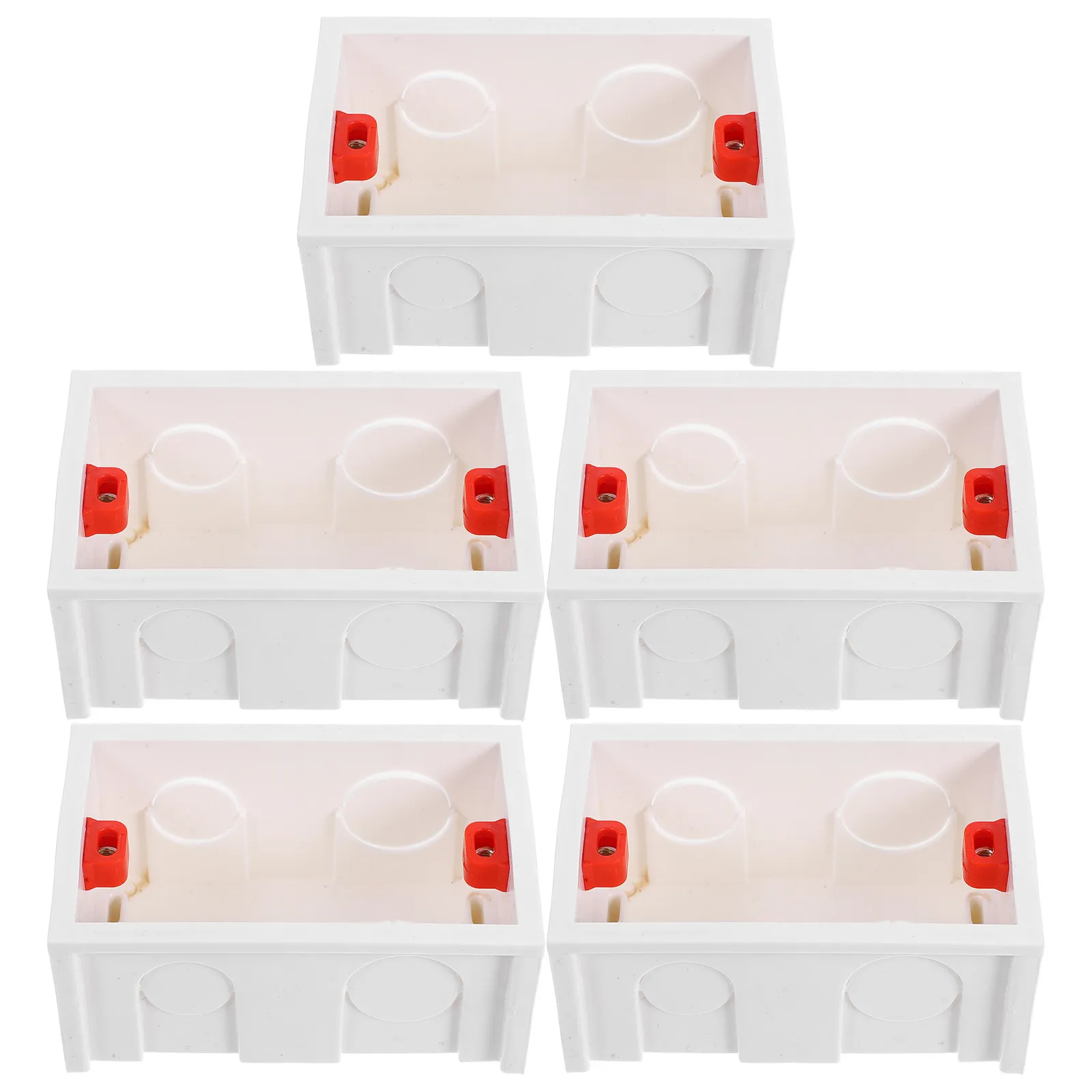 

5Pcs Wiring Utility Box Plastic Hidden Wiring Electrical Box Flush Mount Design Waterproof Seal Easy Maintenance Precision Cut