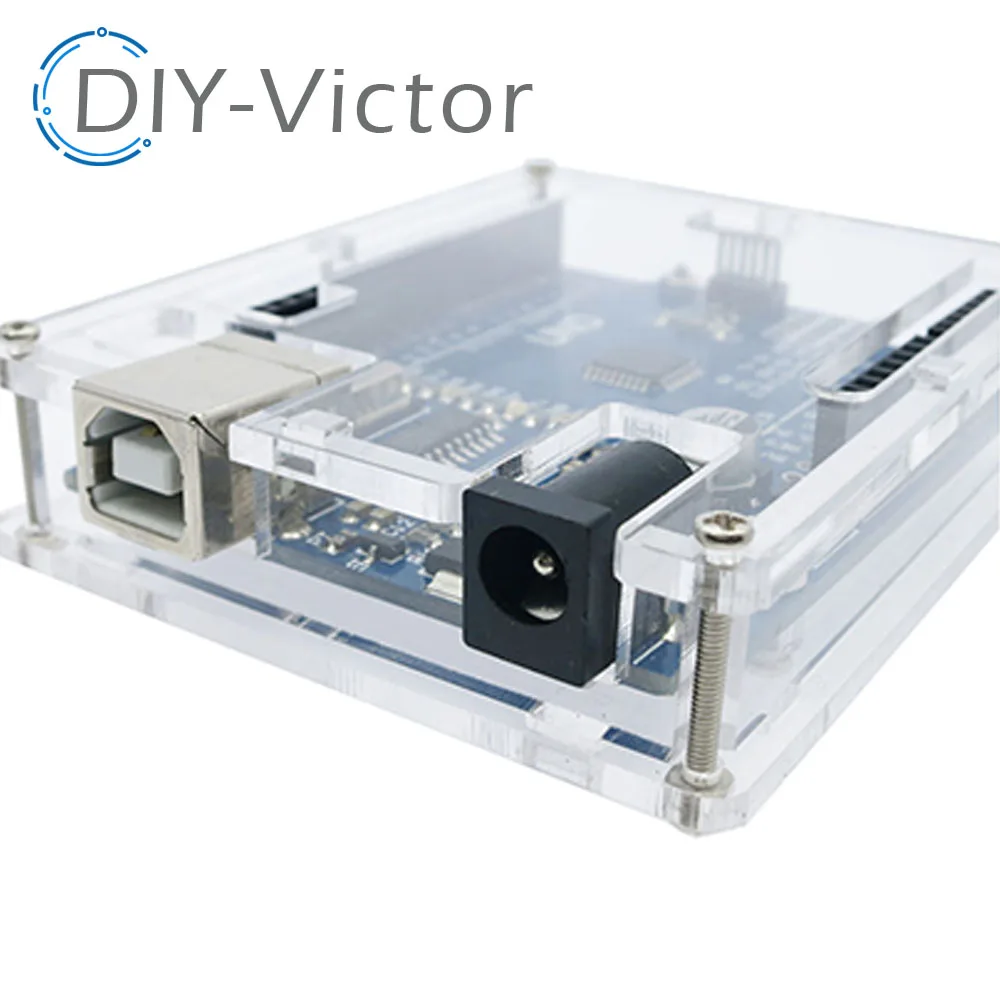 For Uno R3 Case Enclosure Transparent Acrylic Box Clear Cover Compatible with Arduino UNO R3