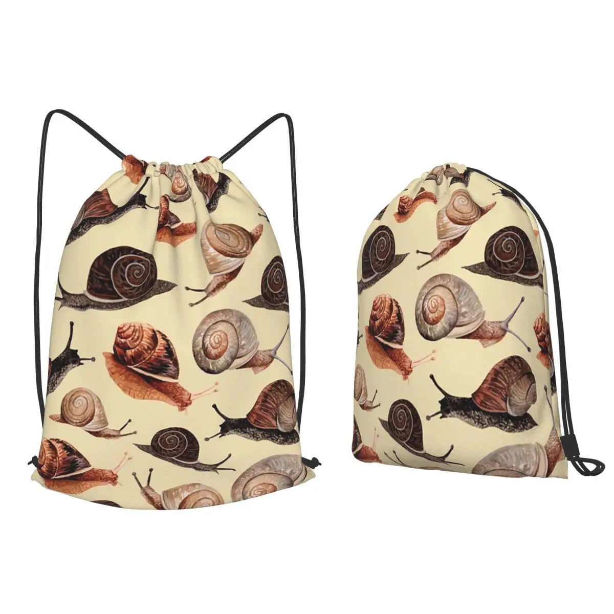 A Slew Of Snails Backpacks Multi-function Drawstring Bags Sports Bag Book Bags for Man Woman School