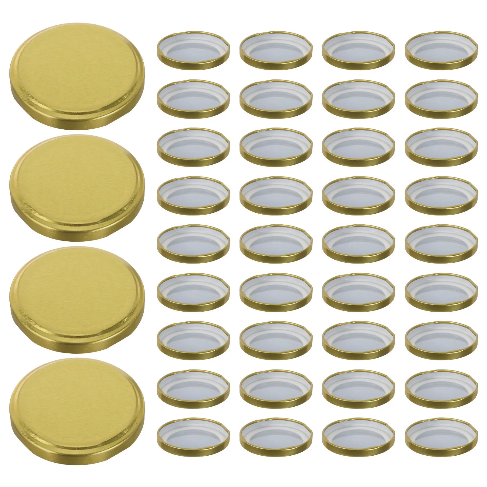 100Pcs Tinplate Mason Jar Lids 66Mm Regular Mouth Airtight Metal Caps for Jam Jelly Honey Spices Canning Preserving Storage
