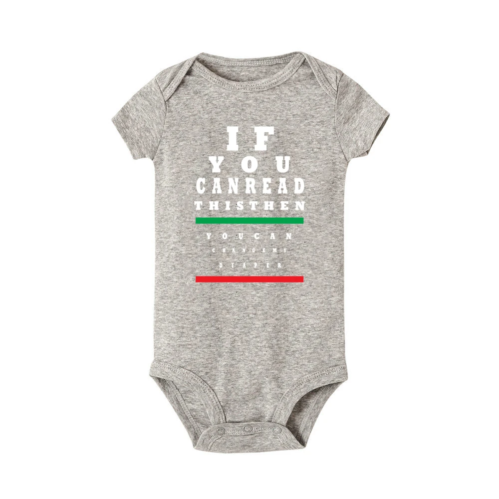 If You Can Read This Then You Can Change My Diaper Printed Baby Bodysuit Funny Infant Clothes Short Sleeve Boys Girls Jumpsuit