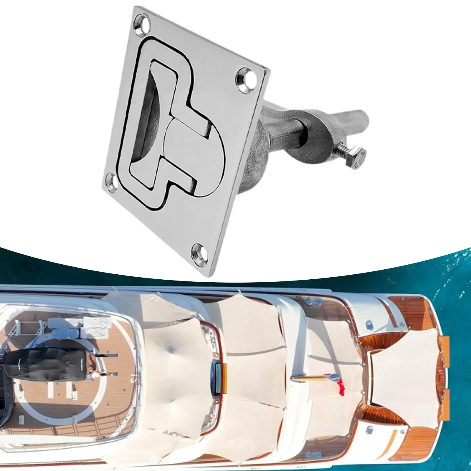 Boat Floor Lock Marine Locking Heavy Duty Stainless Steel Boat cam Floor Lock Hatch Boat Accessories for RV Marine Deck Cabin