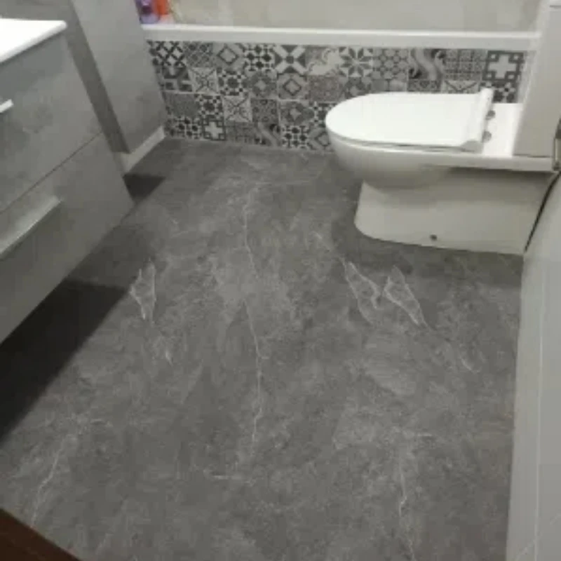 

3/5M PVC Waterproof Floor Stickers Cement Grey Self-adhesive Floor Stickers Classic Modern Home Decoration Cabinet TV background