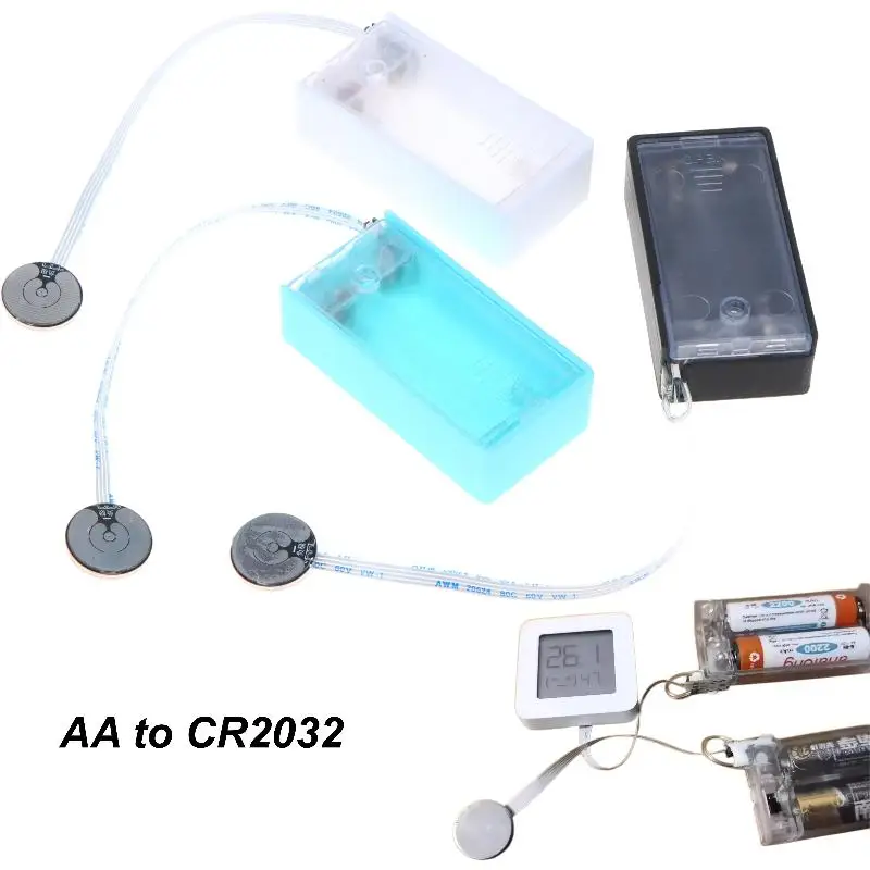 New 1Pcs CR2032 To AA Battery Converter 5X0.15mm Non-Destructive Modification Double-Layer CR2032 Converter