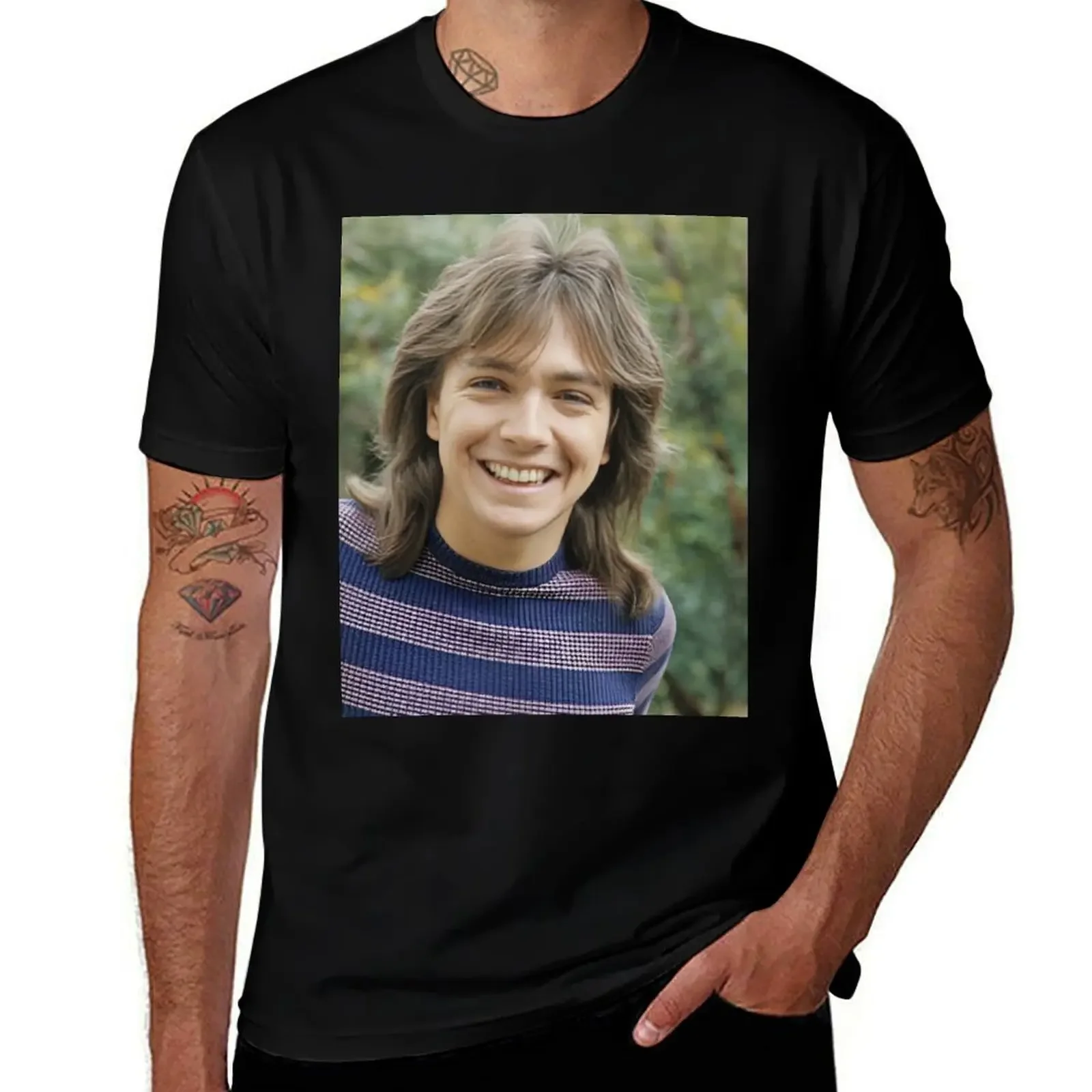 

david cassidy cute smile T-Shirt animal prinfor boys man t shirt workout shirts for men