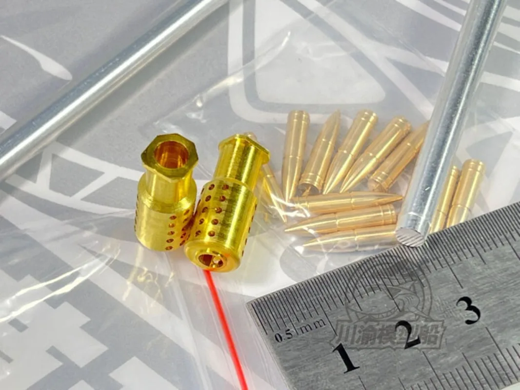 High Precision Metal Part 1/35 Soviet JS-7 Heavy Tank Metal Barrel Muzzle Brake+Shells for Trumpeter 05586
