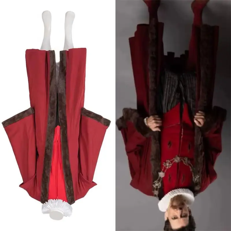 

Ghosts Sir Humphrey Bone Cosplay Costume Red Men Suits Full Set Halloween Carnival Party Outfits
