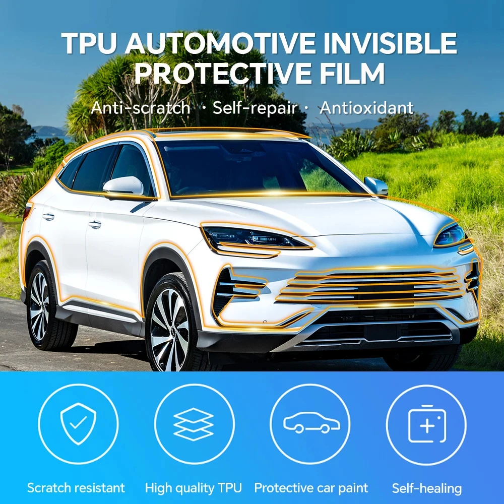 FOR BYD SEALION 6 DMI 2023-2025 TPU Scratch Resistant Paint Protection Film Clear Bra Pre-cut PPF Decal Sticker Self-adhesive