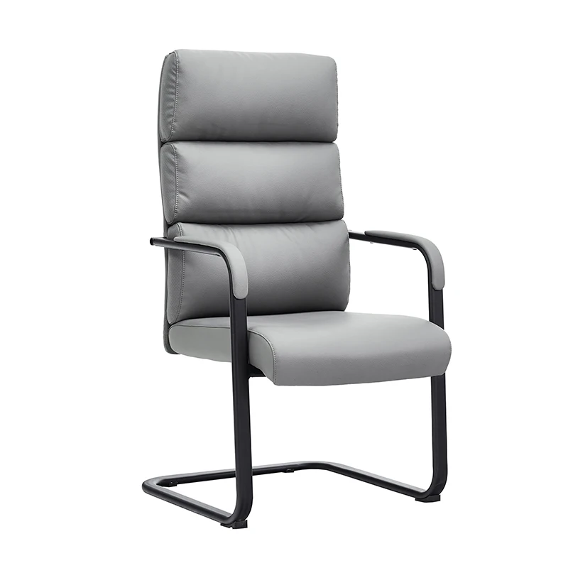Cadeira Executiva Giratória Ergonômica de Couro Luxuoso e Durável em PU para Escritório Doméstico com Design Moderno em Ferro e Plástico