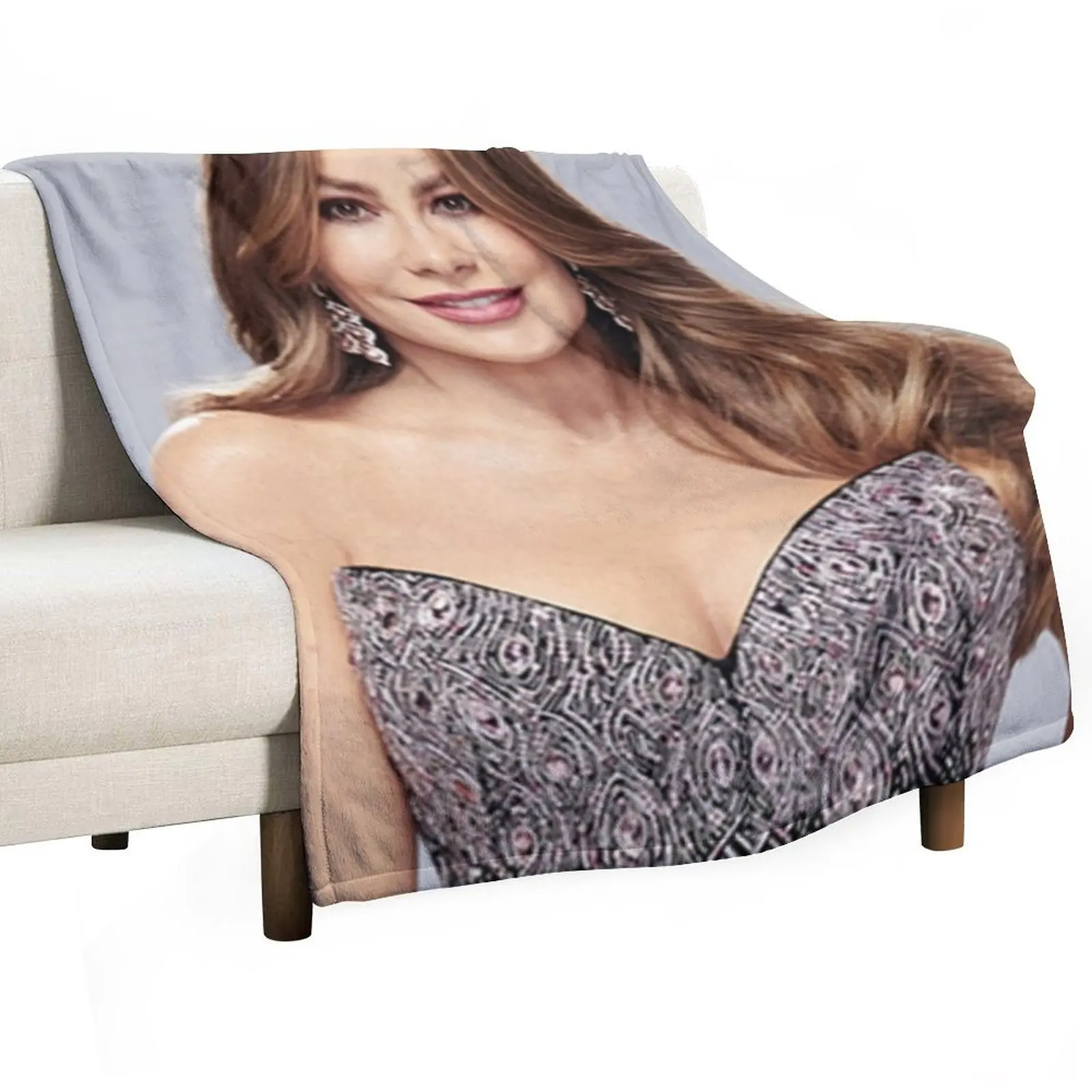 

Sofía Vergara Throw Blanket valentine gift ideas Flannel Hair Summer Beddings Blankets