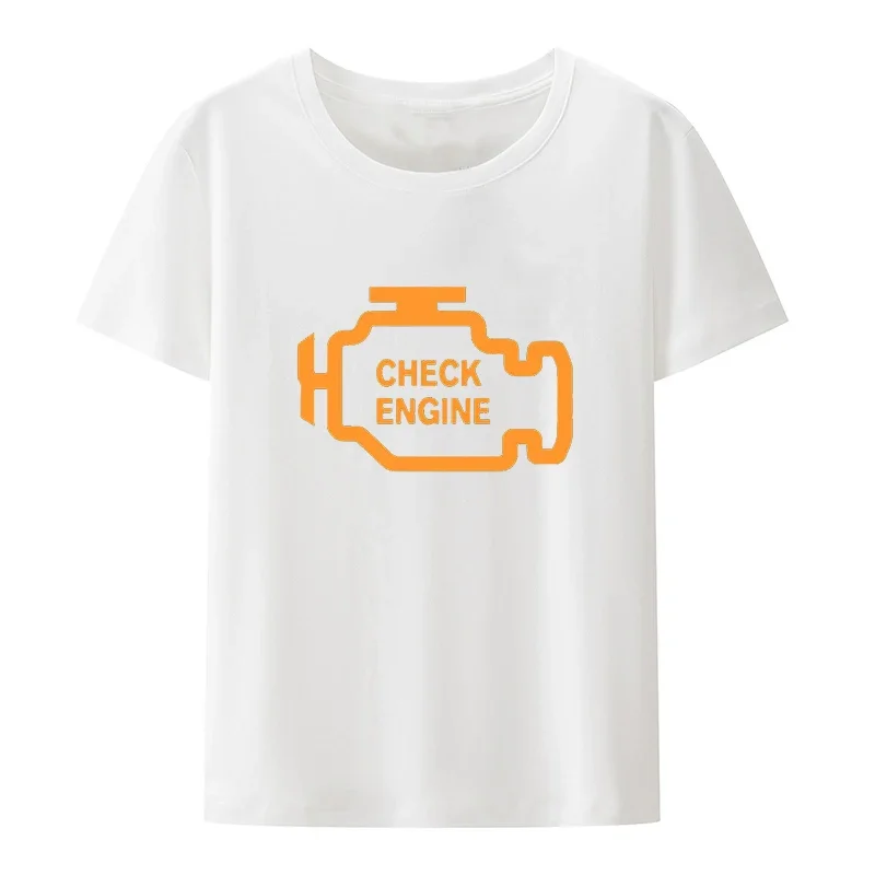 Summer Short Sleeve O-Neck Car Culture funny tops  Streetwear Camisetas Funny Check Engine Mechanic Auto Repair Graphic T Shirts