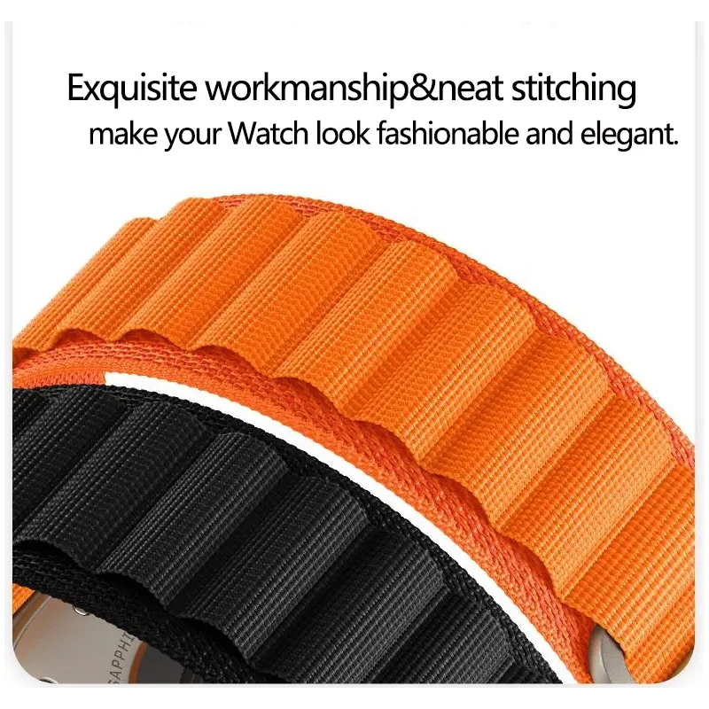 Alpine Loop Band For Apple Watch Ultra 3 49mm 46mm 42mm 45mm-45mm 41 Sport correa Bracelet iWatch Series 11 10 9 8 SE 7 6 Strap