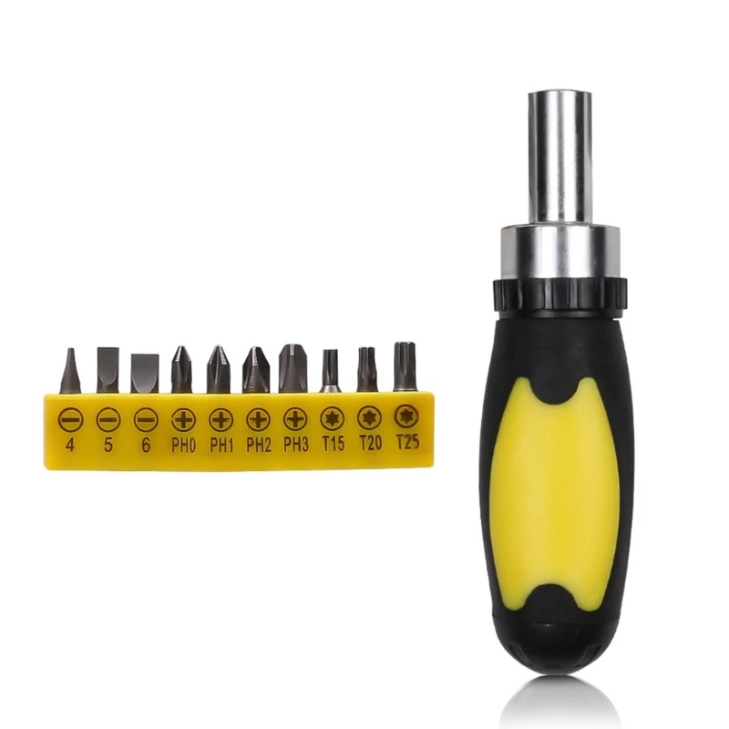 1/4Inch Shank Star Security Screwdriver Bit Set Head Screwdriver Bit Set with Ratcheting Handle