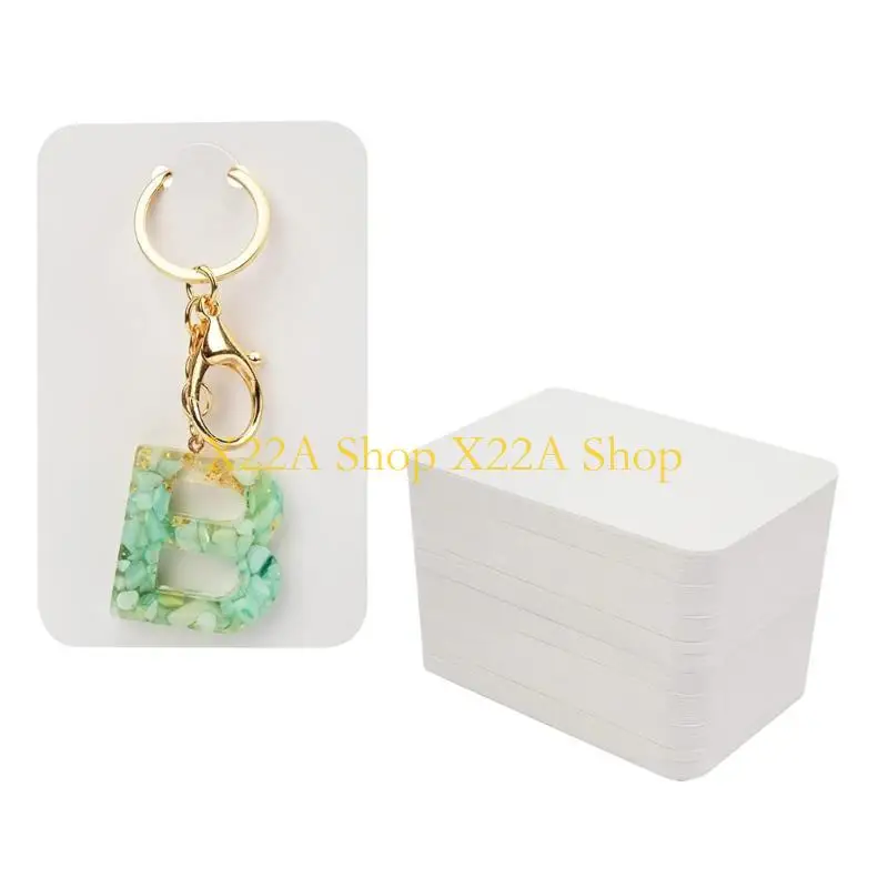 Unique 50pcs Keyring Card Jewelry Packaging Supply Jewelry Keychain Holder Card Selling