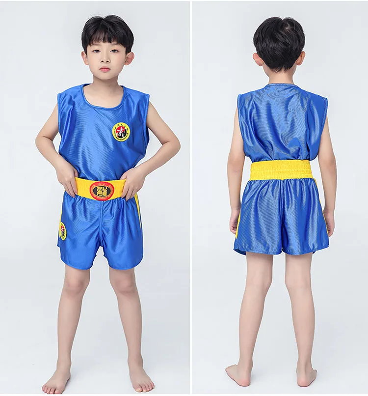 Kongfu Uniform Unisex Boxing Uniform Wushu Clothing Martial Arts Performance Costume For Children Adult 110-190cm