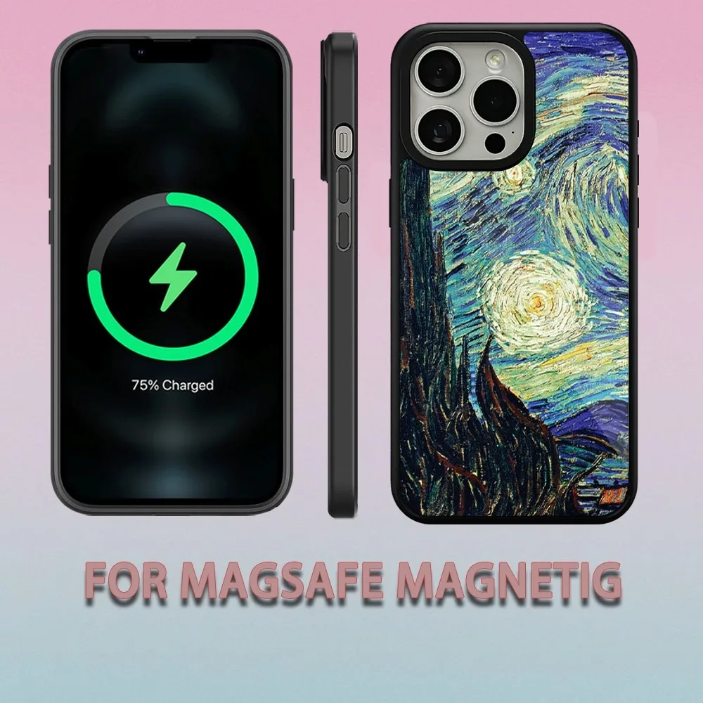 Painter Art Van gogh  Phone Case For iPhone 15 14 13 12 11 Pro Max Plus Magsafe Magnetic Wireless Charging Cover