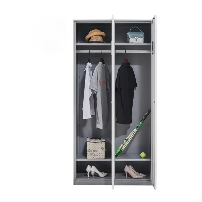 Changing Room Employee Locker Locker Bag Storage School Student Metal Dressing Cabinet 2 Door Steel