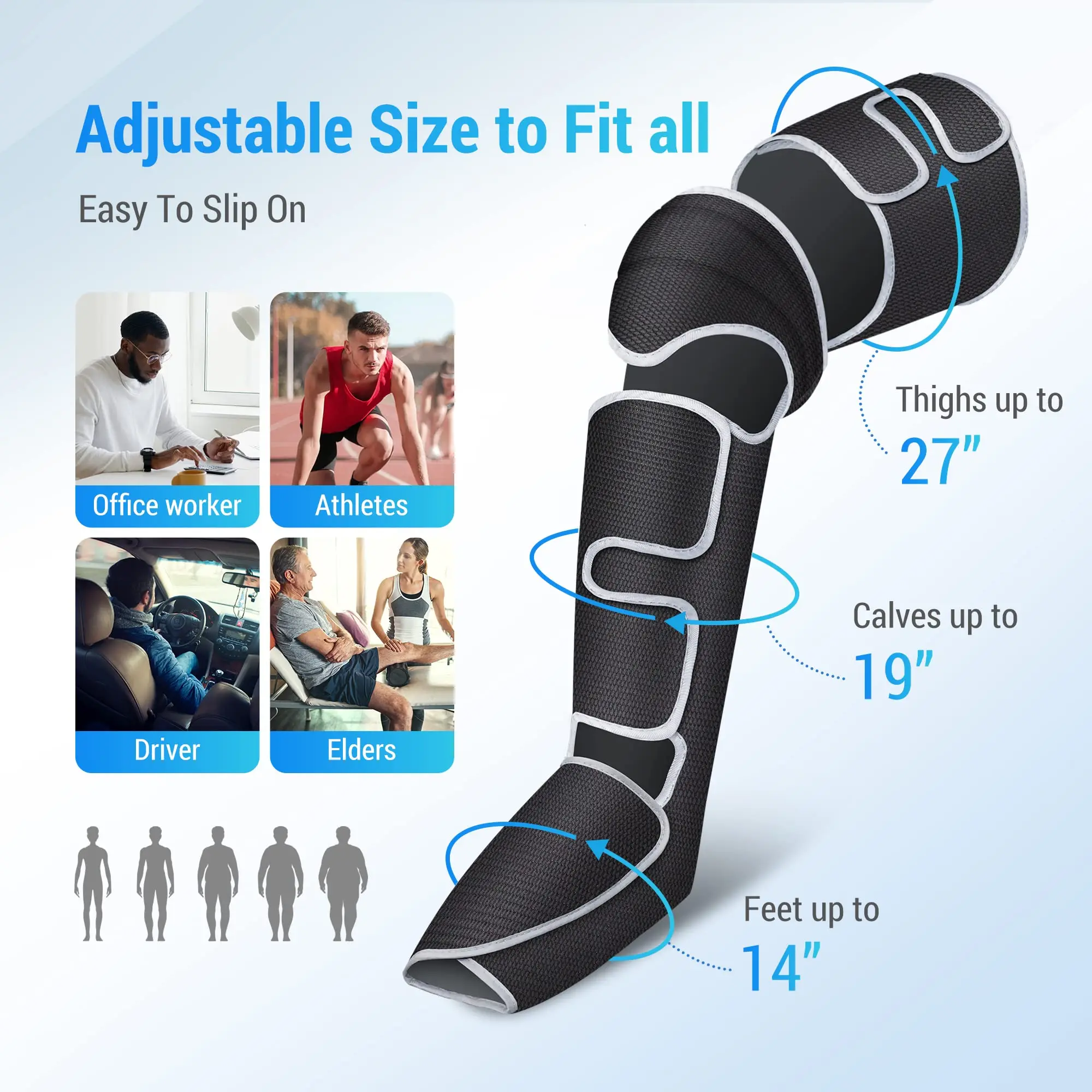 360° Foot Calf air pressure leg massager Leg Muscle Relaxation Promote Blood Circulation Relieve Pain lymphatic drainage device