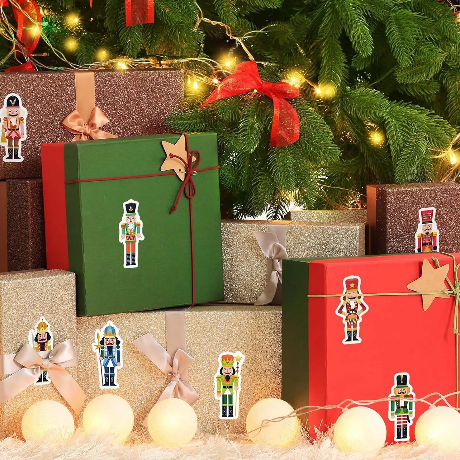 Nutcracker Stickers 500-piece Self-Adhesive Home Decor Christmas Scrapbook Stickers For Car Computer School Bedroom Holiday