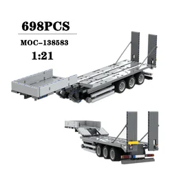 Building Block MOC-138583 Low Load Trailer Splicing Model 698PCS Boy DIY Puzzle Education Birthday Christmas Toy Gift Decoration