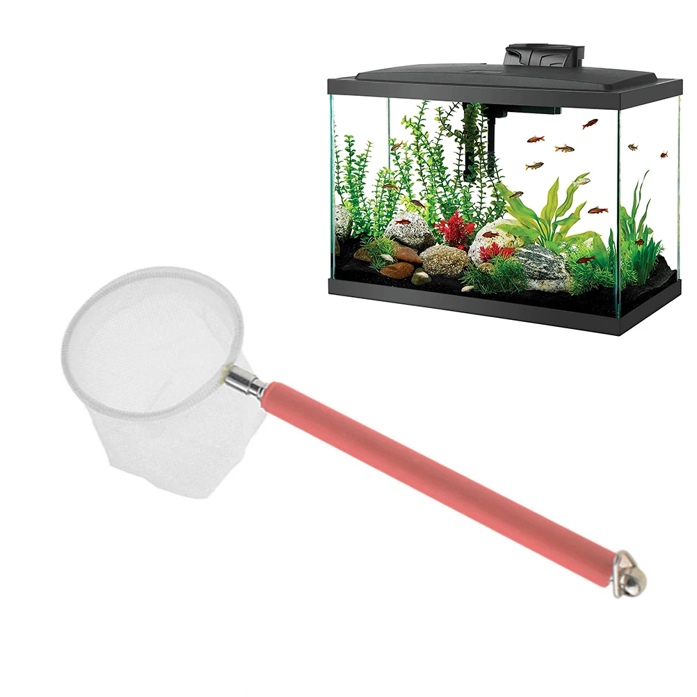 

3D Stereoscopic Fishing Net Telescopic Unbreakable Stainless Steel Deep Mesh Safe Fish Shrimp Catching Aquarium Tank Handle