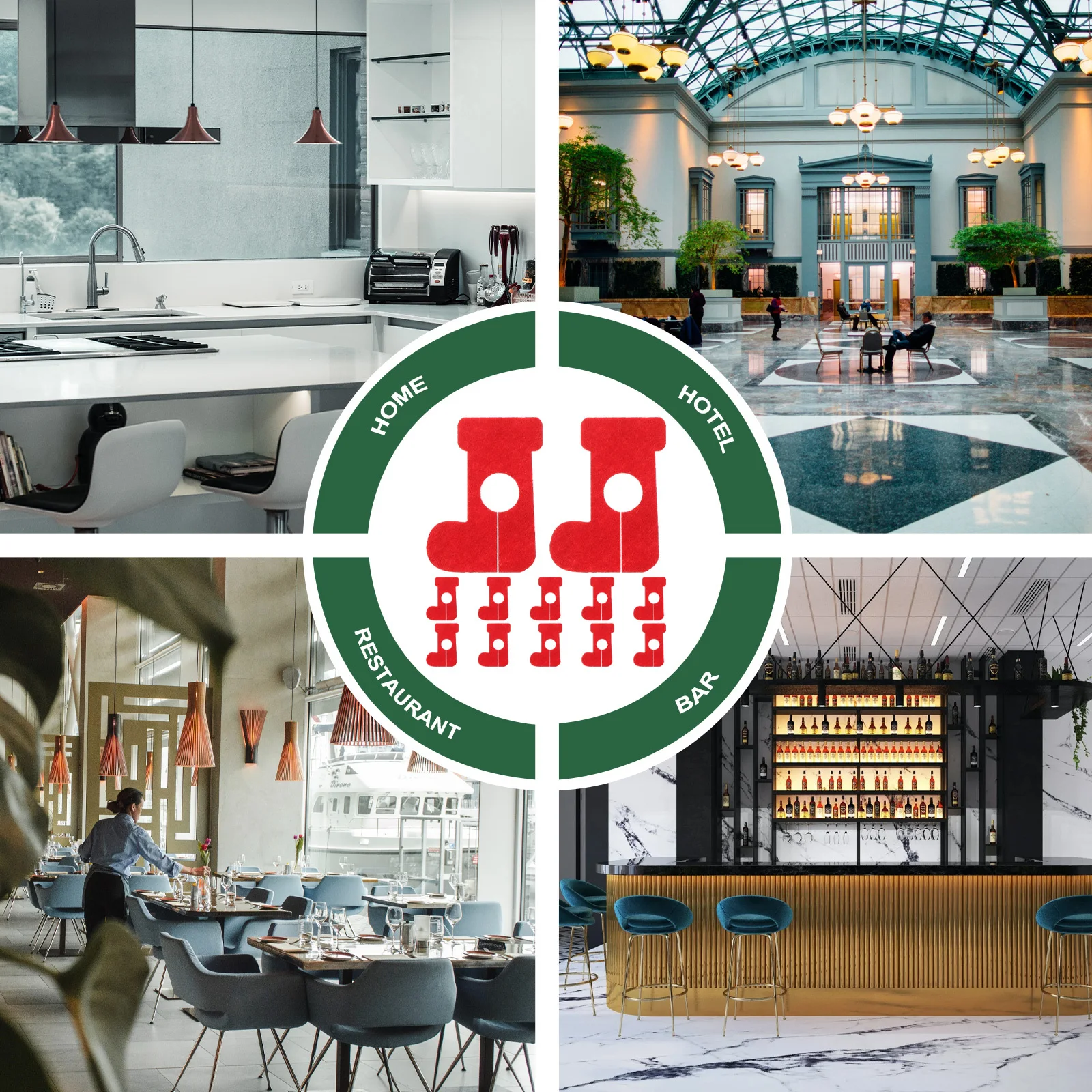 

12Pcs Christmas Wine Glass Markers Felt Tags Exquisite Glass Charms for Party Decor Goblet Marker Drink Tags Cup Markers