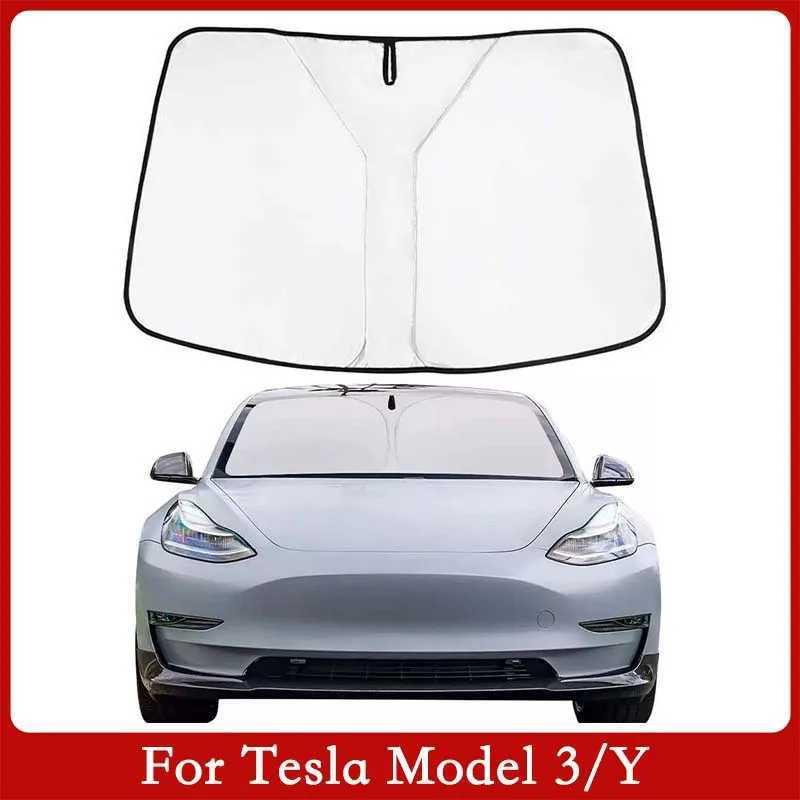 

Auto Windshield Sunshade Cover Heat Isolate For Tesla Model 3 Y Car Window Sun Shade Sunscreen Protect Parasol Accessories