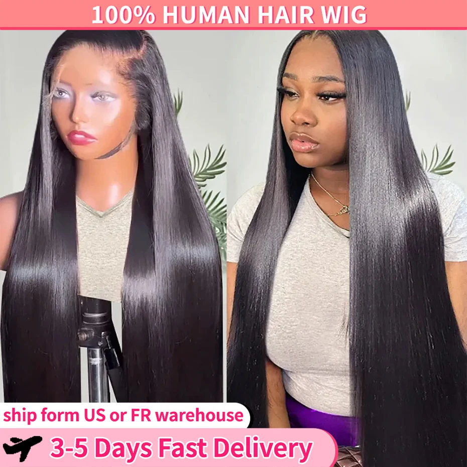 

Bone Straight Human Hair Wigs HD 4X4 Lace Closure Wig For Women 13x4 13x6 Transparent Lace Frontal Wig Remy HD Lace Front Wig