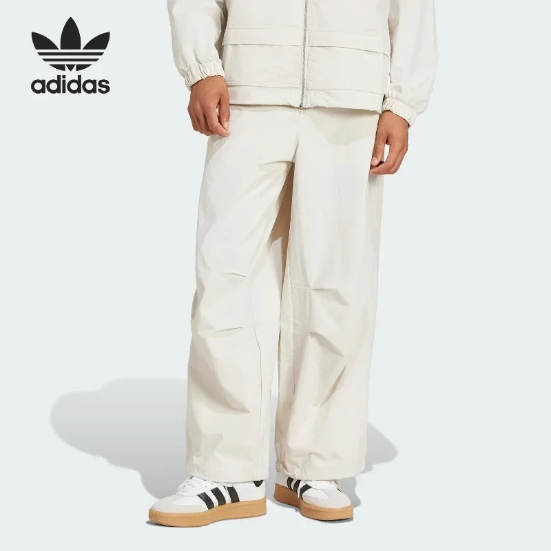 Adidas Four Seasons Unisex Loose Woven Tooling Sweatpants, Clover Casual Pants for men women Training & Commute Outfit JD5894