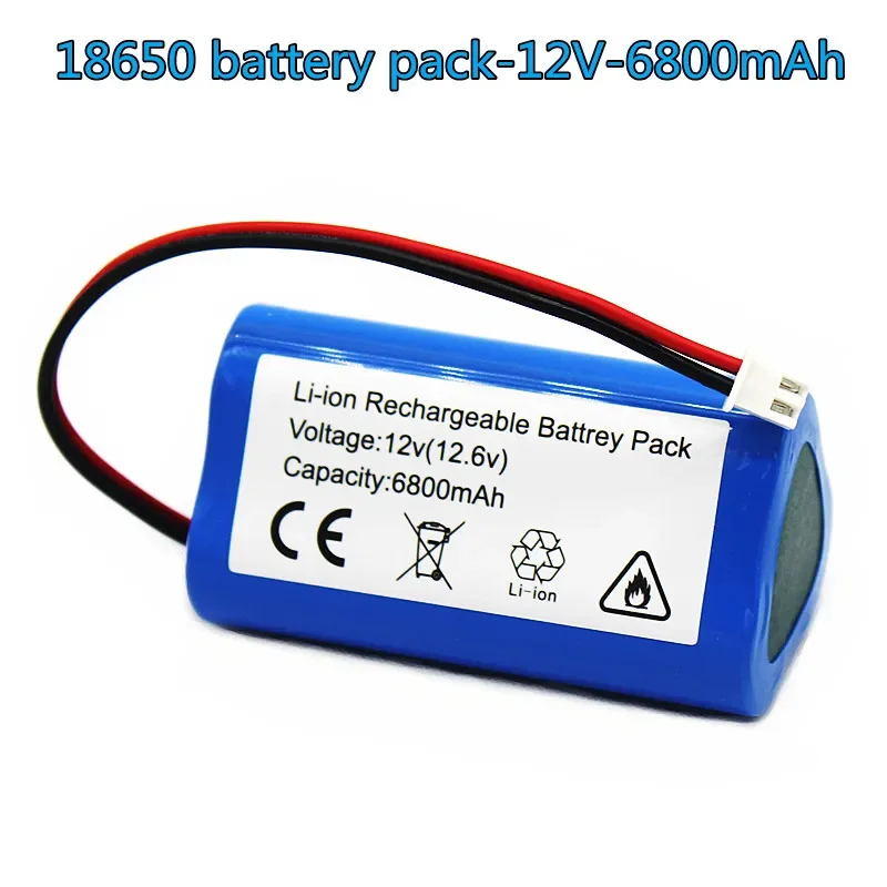 New.12V.3A.18650 Paquete De Batería  Litio.3S1P.6800mAh Construido En BMS.Bluetooth Altavoz Linterna.GPS.Fascia Arma.