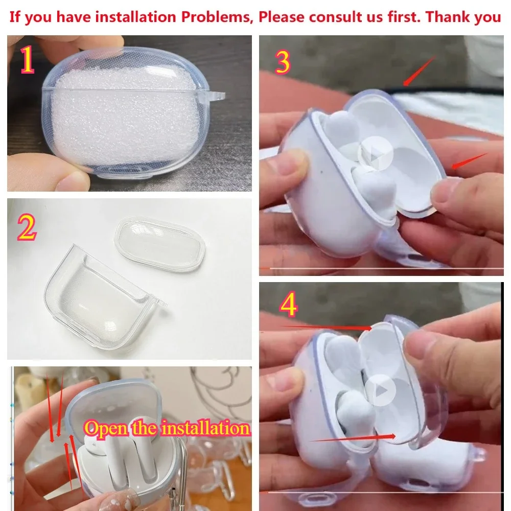 Чехол для наушников с рисунком для Sony WF-C710N/WF-C700N/WF-C510/ WF-C500, мягкий силиконовый прозрачный чехол для Sony C510