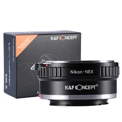 K&F Concept Adapter Nikon F Ai AiS to Sony E for Sony a5000 a6000 a6400 A7C A7C2 A1 A9 A7S A7R2 A73 A7R4 A7R5