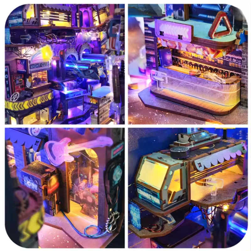 مجموعة أدوات الدفتين من OUZEY Perspective Illusion - حامل كتب إنفينيتي خشبي ثلاثي الأبعاد وحرف إبداعية للمراهقين