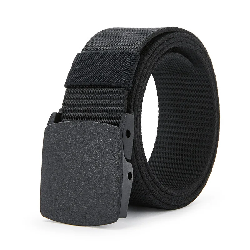 

Causal Men Women Belt Quick Release Buckle Tough Stretch Tactical Nylon Belts 120cm Solid Trend Hiking Waistband