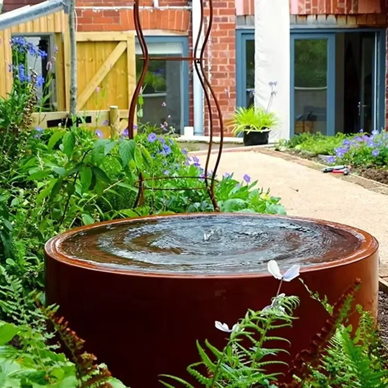 For Outdoor Water Feature Fountain Home Large Indoor Ornament Modernled Indoor Pond Waterfall Water Fountain