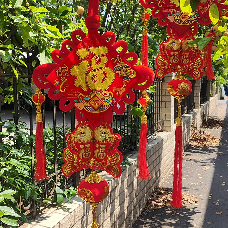 1/2pcs Lucky Carp Hanging Decoration for Chinese New Year 2025 Household Festive Ornaments Best Wishes Blessing Lunar New Year - Image 5