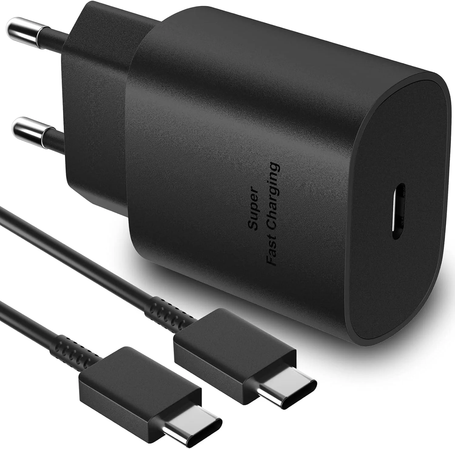 25W Super Fast Charger QC3.0 USB C PD Wall Charger With CtoC Cable Eu USA Plugs For Iphone Samsung S20 S23 S24 htc