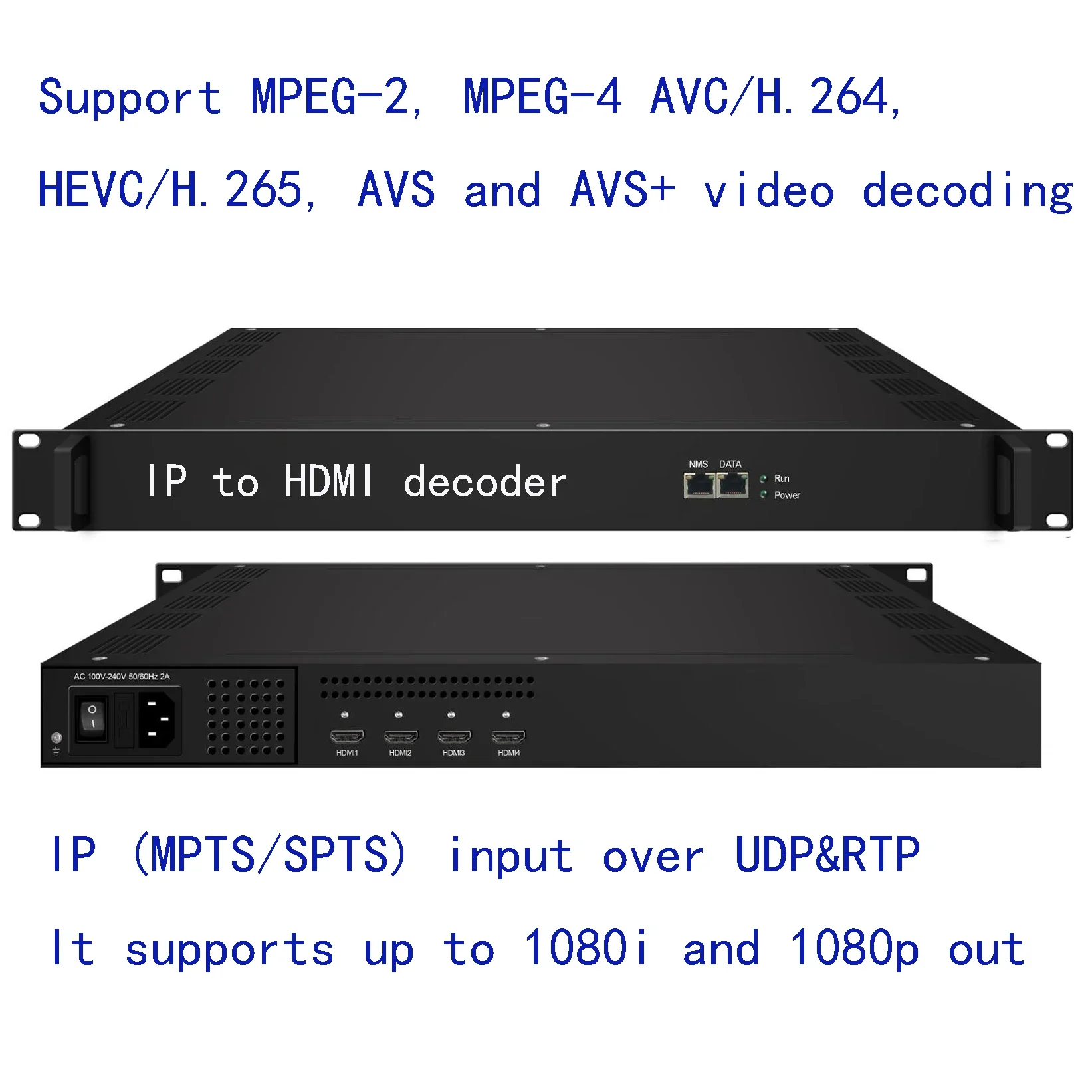 

free shipping IP to HDMI decoder, UDP/RTP to HDMI decoder,TS decoder, MPTS/SPTS to 4/8/12 HDMI decoder