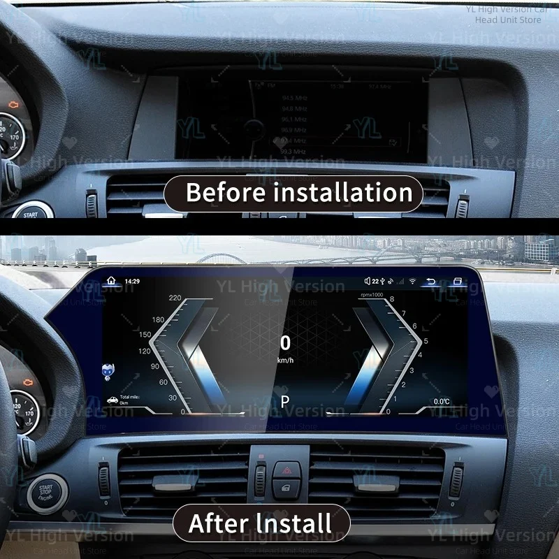 4G For BMW X3 F25-X4 F26 2011-2018 Car Blade Screen 12.3''Android Multimedia Stereo Video DSP Head Unit Wireless CarPlay BT 5.0