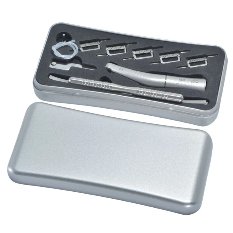1 Set 4:1 Contra Angle Dental Orthodontic Interproximal Enamel Reduction Reciprocating IPR System With LED Fiber Optic view 2